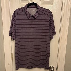 Oakley Purple Polo Shirt with Subtle Stripes #443